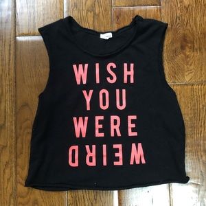 wish you were weird graphic tank